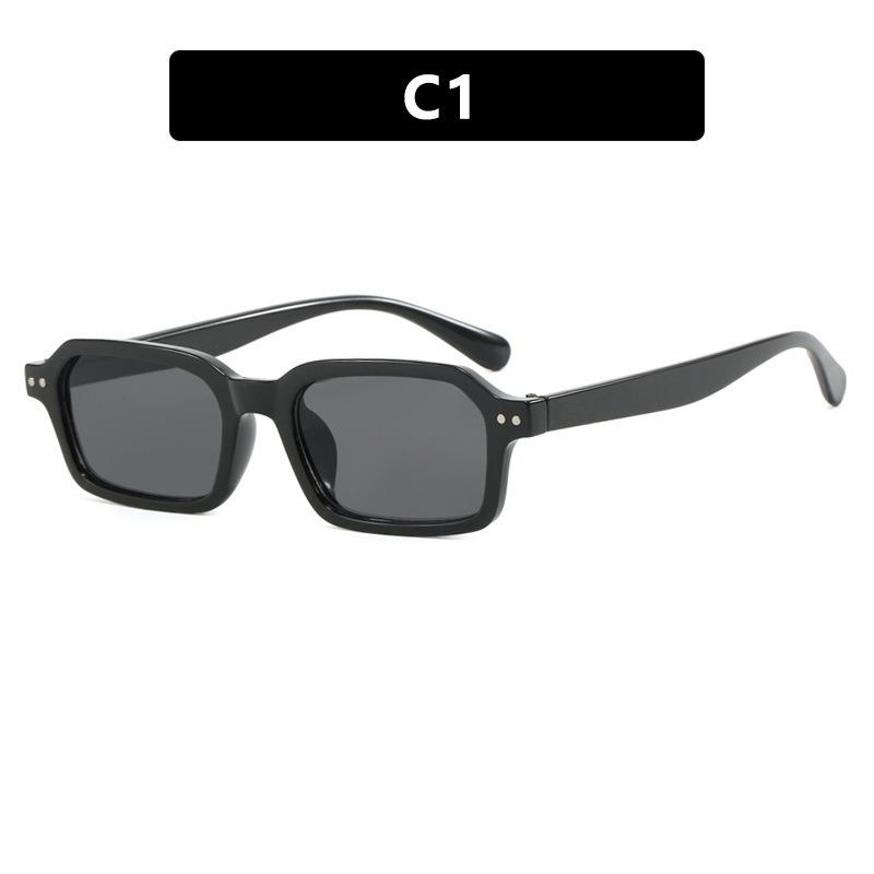

Fashion Colorful Minimalist Square Sunglasses Women Men Vintage Trend Brand Sun Glasses Camping Party Shade Glasses C1