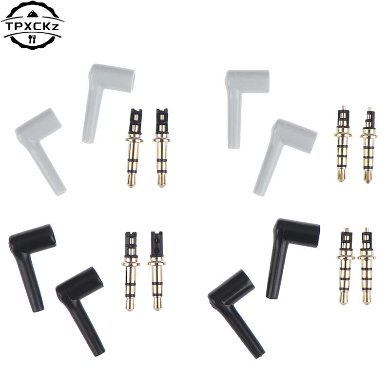 2pcs/lot New 90 Degrees 3.5mm Stereo Headset Plug Jack 3 4 Pole 3.5 Gold Plated