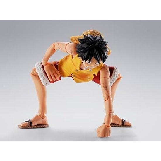 TAMASHII NATIONS S.H. Figuarts ONE PIECE Monkey D. Luffy - Marineford Summit War Approximately 145mm PVC ABS Painted Action Figure