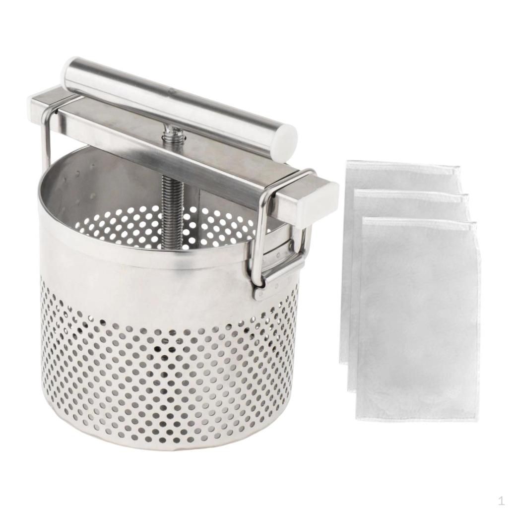 Stainless Steel Vegetable Water with 3 Bags Drainage Holes for Dumpling Filling Versatile