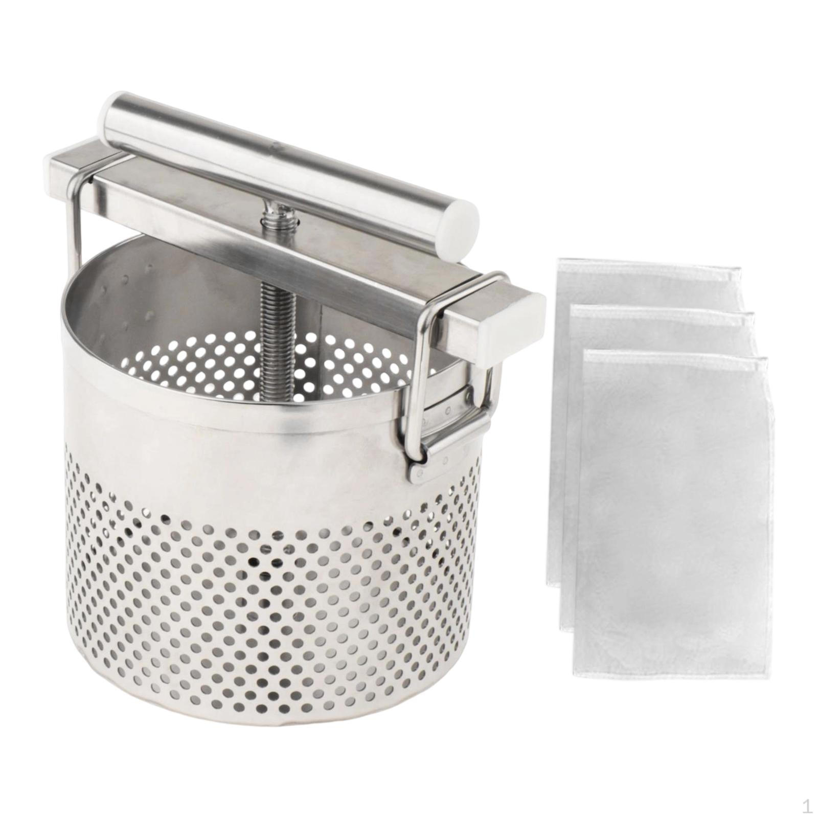 

Stainless Steel Vegetable Water with 3 Bags Drainage Holes for Dumpling Filling Versatile