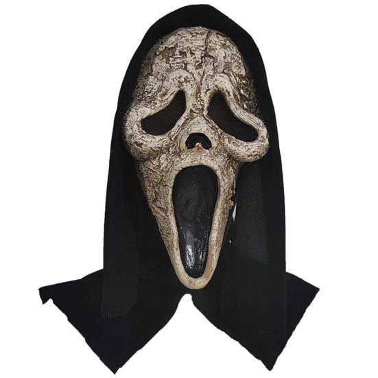Skull Cover Spooky Halloween Latex Headgear Scream Masque for Haunted Houses Parties