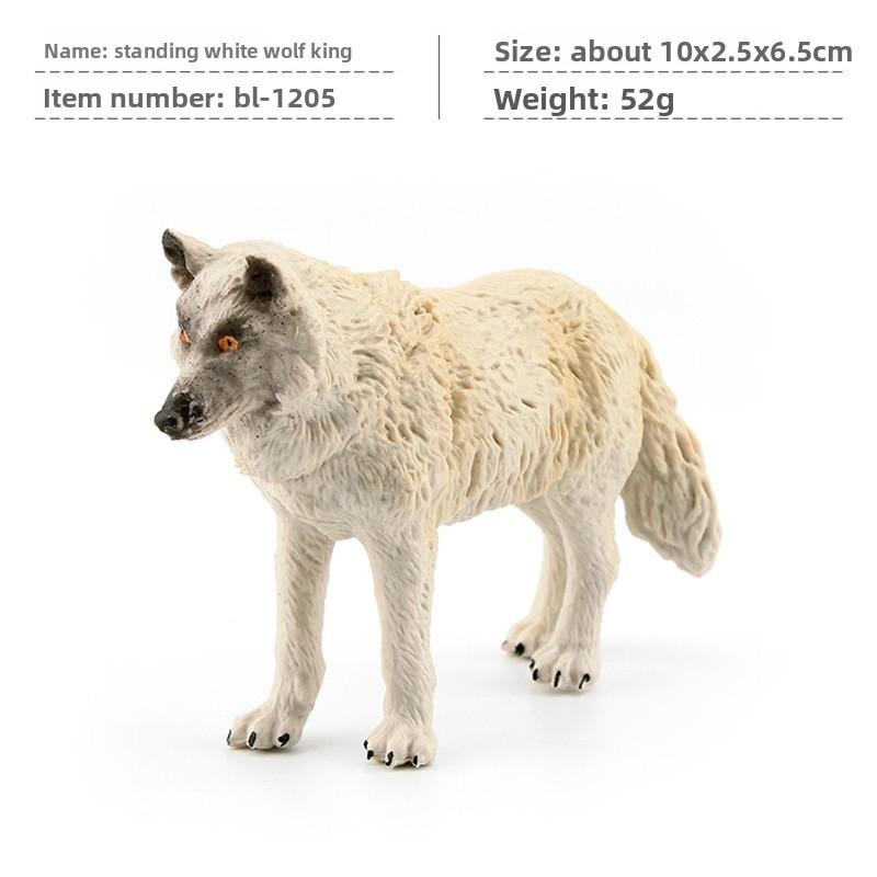 Arktischer Wolf Wildtier PVC Figuren Modelle für Sammler und Natur-Szenen-Dekor