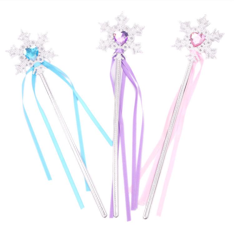 Princess Snowflake Crown and Wand Set for Children's Festival or Birthday