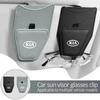 Car Visor Glasses Holder Leather Sunglasses Bag Card Clip Accessories For KIA Sportage Rio Ceed Morning Proceed K5 Sorento Pican NK2