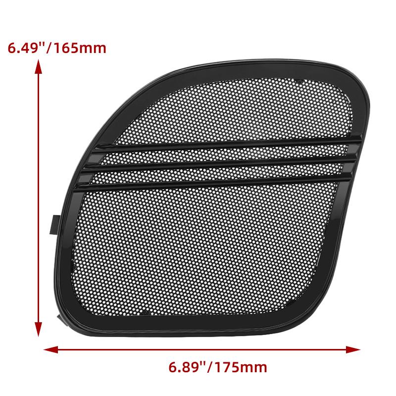 Motorcycle Speaker Grills Cover Trim Mesh Tri-Line Black For Harley Touring Road Glide Limited FLTRK Special FLTRXS 2015-UP