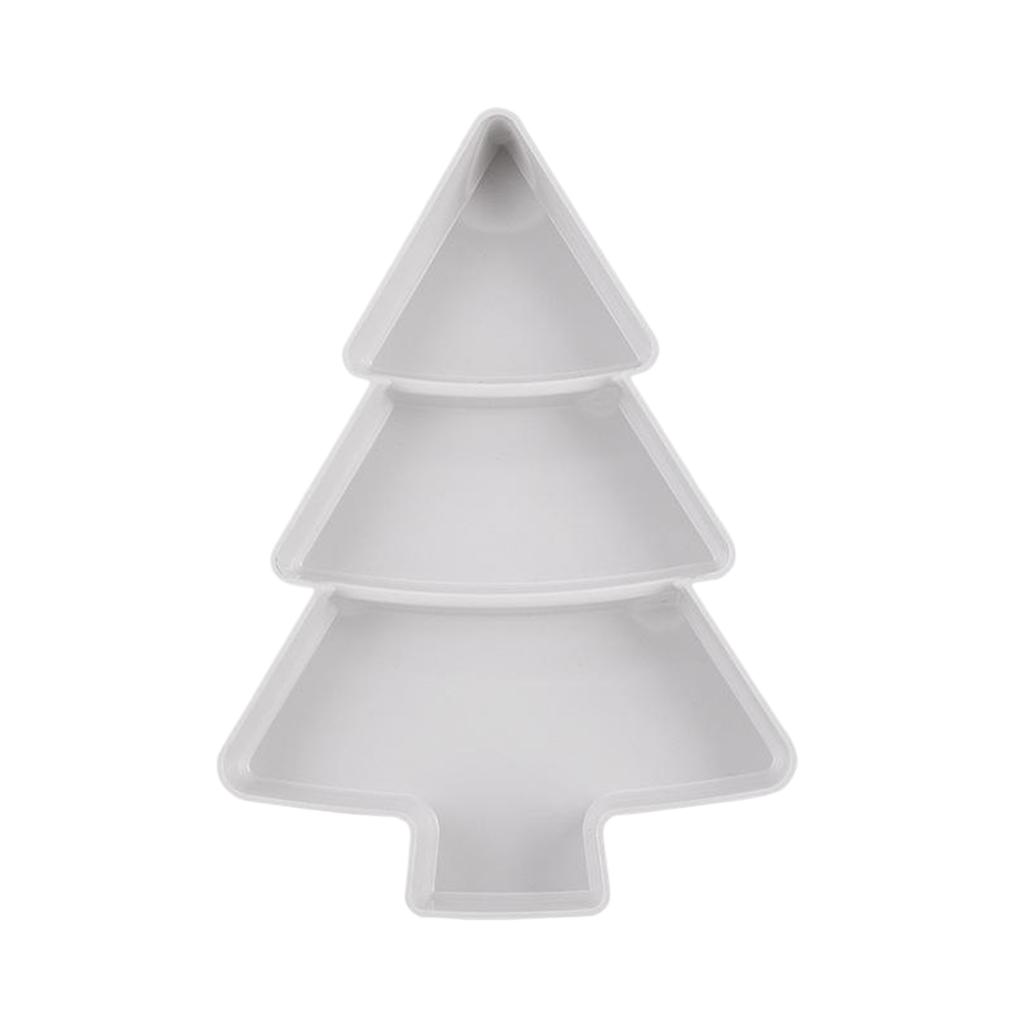 Christmas Tree Shaped Candy Snacks Tray Melon Forseeds Nut Bowl Durable Plastic Household Snack Tray
