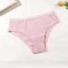 Women's New Summer Cotton Anti-bacterial High Elastic Half Package Hip Mid-waist Triangle Briefs