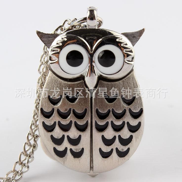 Owl Pendant Watch Necklace Quartz Watch Key Chain Antique Watch Bronze Pendant Watch Mixed Batch Scale Large Dial