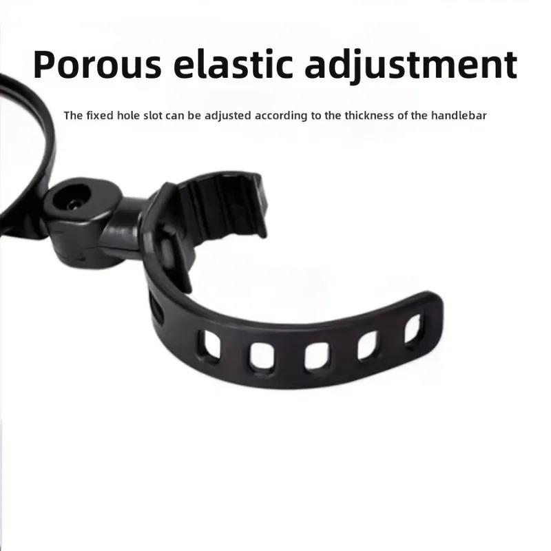 1Pc/2Pcs/4Pcs 360 Degree Electric Scooter Rearview Mirror Rotatable Adjustable Rear View Glass Replacement Wide Angle Convex Surface