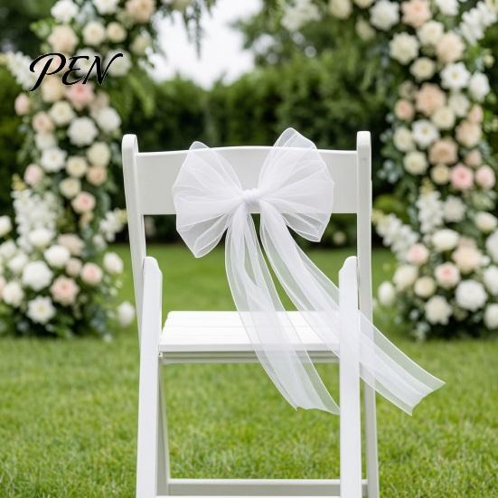Chic Mesh Bows for Home Atmosphere Tulle Bow Christmas Tree Decoration, Pre-tied Gauze Sturdy Ribbon Wreath Decor Xmas Tree, Wreath, Garland, Cabinet,