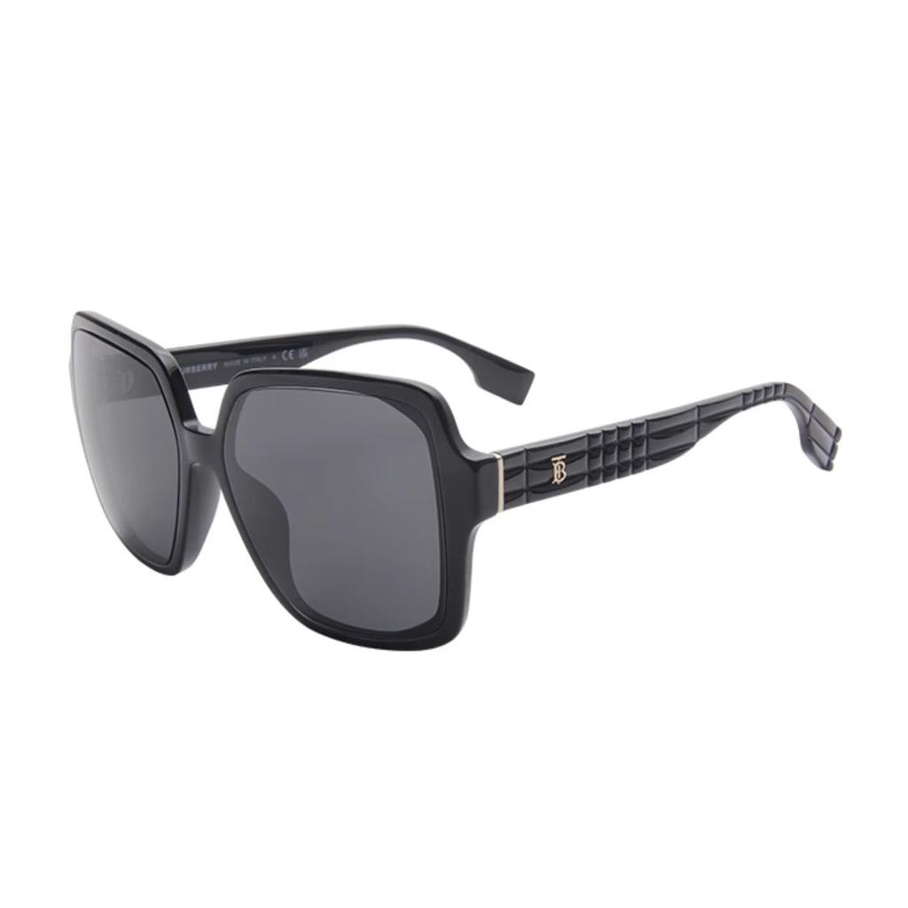 Burberry Logo Irregular Frame Sunglasses Unisex Sunglasses Black BE4379D-300187
