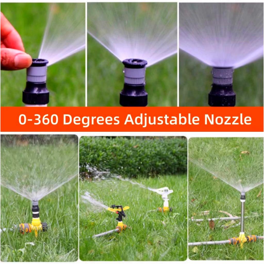 0~360° Drehbarer Sprenger 1/2" Außengewinde Düse Verstellbar Im Boden Stechend Sprinkler Garten Rasenbewässerung 5/10 Stück
