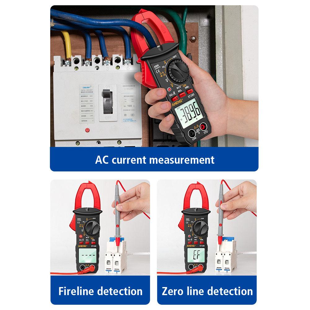 Car Electronics Tester Multimeter Ammeter Voltage Tester Digital Clamp Meter DC/AC Current Amp Hz Capacitance NCV Ohm Test Tools