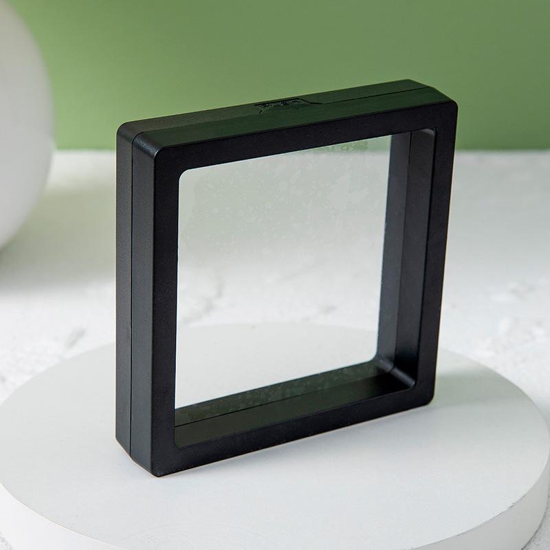 

1pcs Film Floating Ring Box Necklace Display Cases 7x7 9x9 11x11 cm Plastic Bracelets Holder For Diy Jewelry Storage Packaging 7x7cm