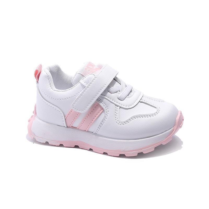 Children's Running Shoes - Soft Sole, Two-Stripe, Breathable, for Boys and Girls Aged 1-6.