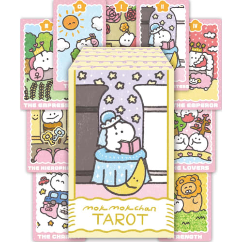 Mokumoku-chan Tarot Cards: Rabbit Tarot Cards That Want to Be Petted. Cute and Popular with Beginners. [Authentic Product with Japanese Booklet]