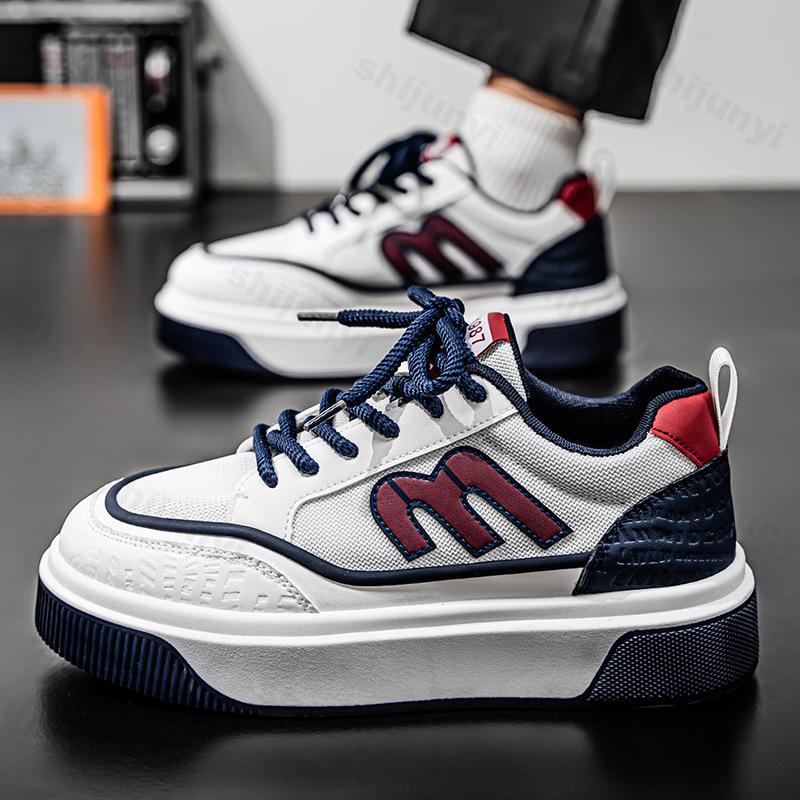 

Мода Модный тренд Низкие кроссовки на толстой подошве Повседневная спортивная обувь для мужчин 2025 Осень Универсальные сетчатые дышащие Удобные массивные кроссовки 39 синий