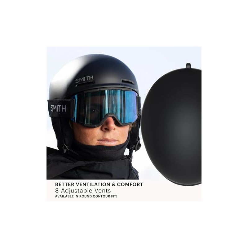 SMITH Method MIPS Snowboard Helmet for Men and Women, Asian Fit, Japanese Authorized Dealer, Matte Black, Size L (63-67cm)