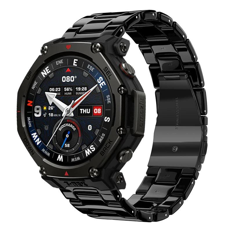 Cinturino in Resina Per Amazfit T-Rex3 Pro 48/44mm Traspirante Moda Durevole Braccialetto Per Amazfit Bip 6-5/Balance 2-1/Active 2-2 Quadrato