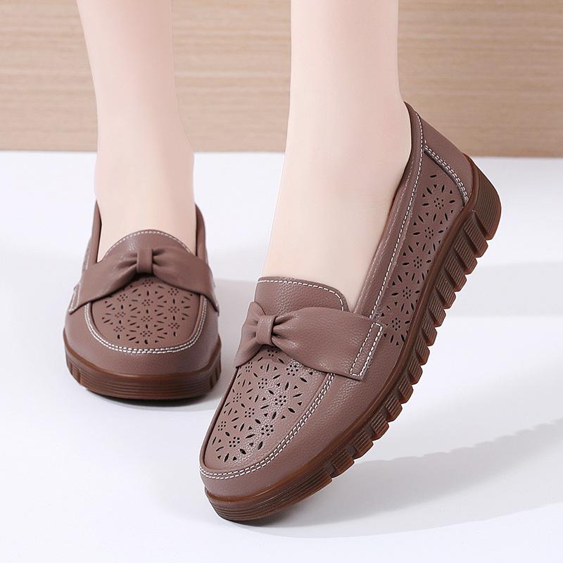 

Летняя обувь для женщин среднего и пожилого возраста, нескользящая подошва, полая, дышащая, удобная, повседневная обувь 44 коричневый