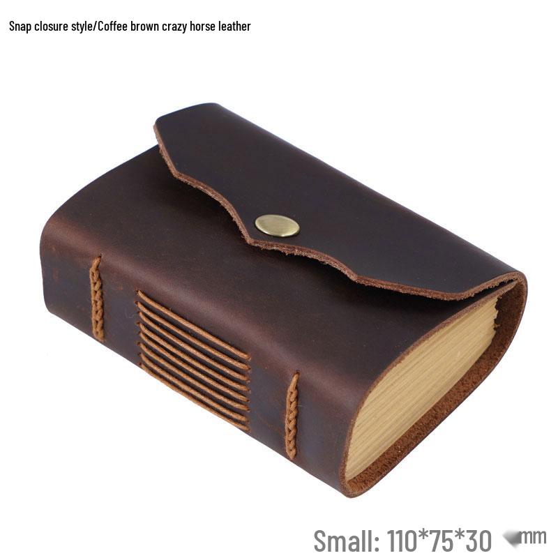 Compact Retro Pocket Notepad with Thick Blank Kraft Paper