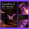 Metal Library Lantern Purple Flying Dragon Bookshelf Lights  for Home Room Decor