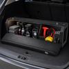 NODIBRO Trunk Box Car Storage Large with Portable Handle Durable Easy for Mini Tool with Locking Black Case, Capacity, Leather, Waterproof, Odorless,