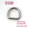 3.8mm Thick D-Ring Buckle Hardware for Bag Straps and Side Hooks