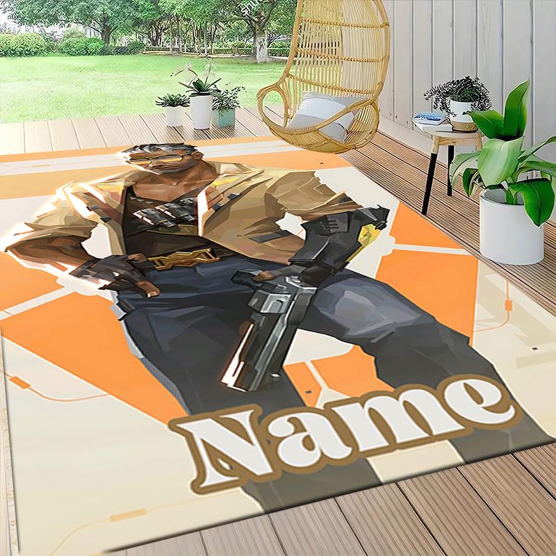 Custom Name Arsenal Roses Artwork Carpet Rug Customizable Soft Washable Anti-Slip Home Living Room Sofa Mats Personalized Rug. 0909140