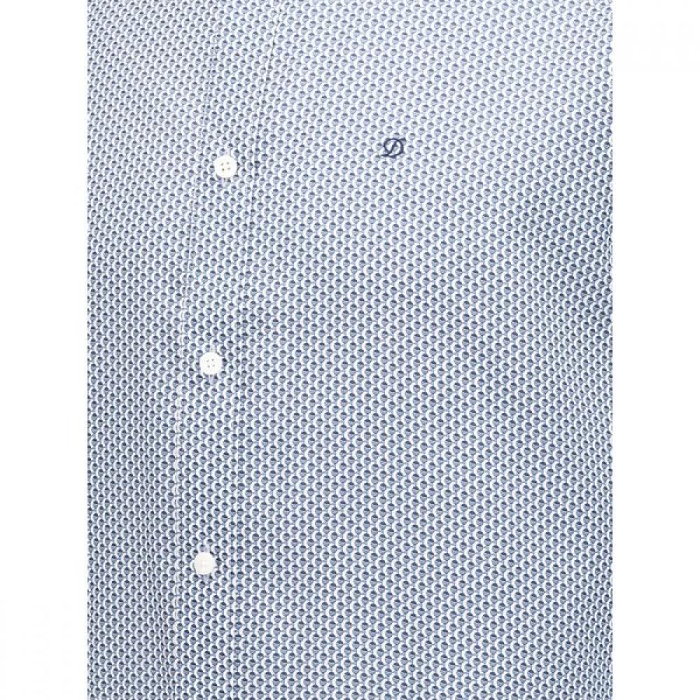 S.t. Dupont Flag Variation Motif Slim Fit Long Sleeve Shirt Se4sm21ls251sbu