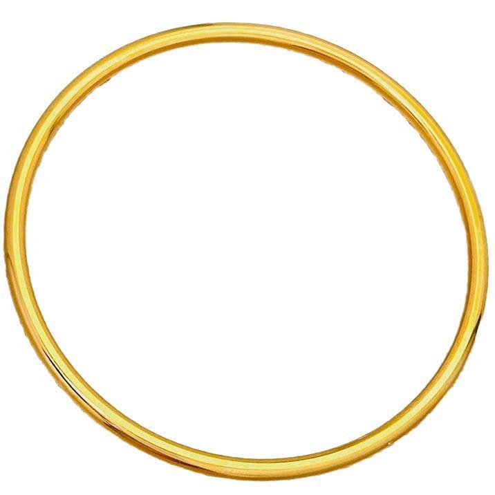 Elegant Non-Fading Gold Ethnic Bangle for Women - Simple Titanium Steel Bracelet Jewelry