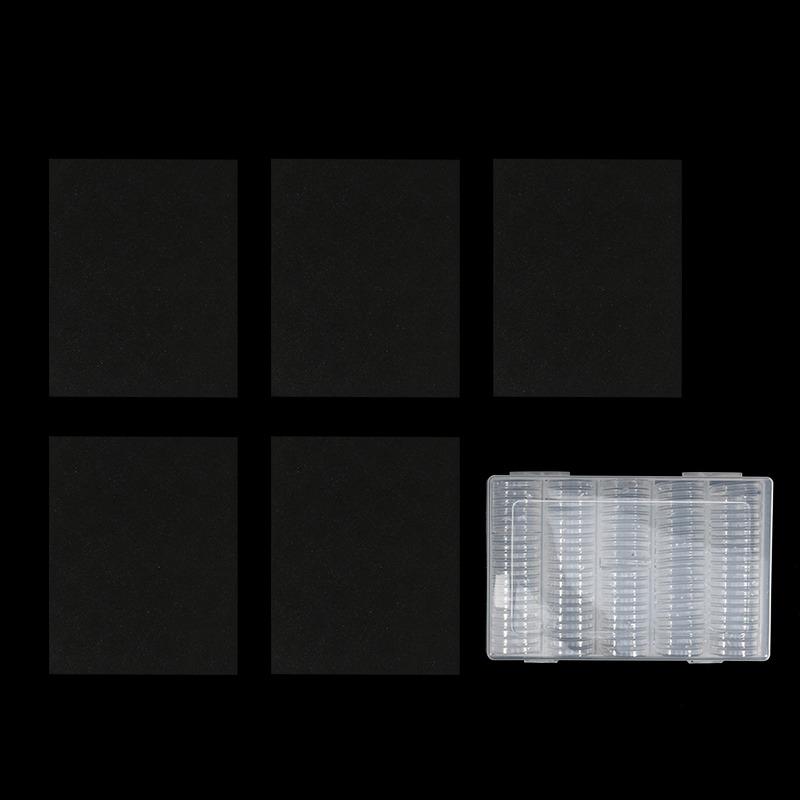 

100PCS/set Coin Capsules Round Plastic Coin Collection Box Coin Storage Box Coin Protection Box Thanksgiving Gift Black/White чёрный