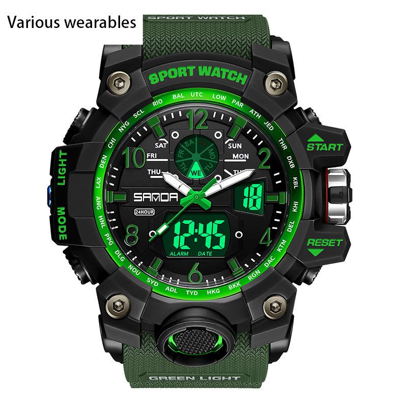 Electronic Watch New Youth Sports Trend Korean Version Electronic Watch Men's Creative Personality Watch