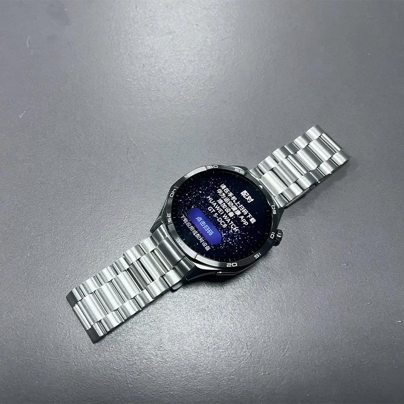 Náramek bez mezer Pro HUAWEI WATCH GT 5 46mm Kovový pásek z nerezové oceli Pro HUAWEI GT5 Řemínek Příslušenství k řemínku