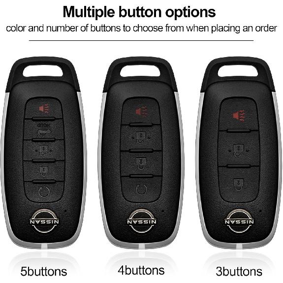 For Nissan Key Fob Cover 3 Buttons Car Key Case Sentra Kicks Pathfinder Rogue Ariya 2026 2025 2024  Accessories Pink
