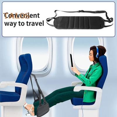 Airplane Foot Hammock Length Adjustable Wide Platform Base Foot Rest Portable Office Under-Desk Feet Relaxing Hammock Travel Essentials