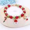 Christmas Natural Stones Colorful Simulated- Beads Charm Bracelets Elastics Rope Bracelets & Bangles