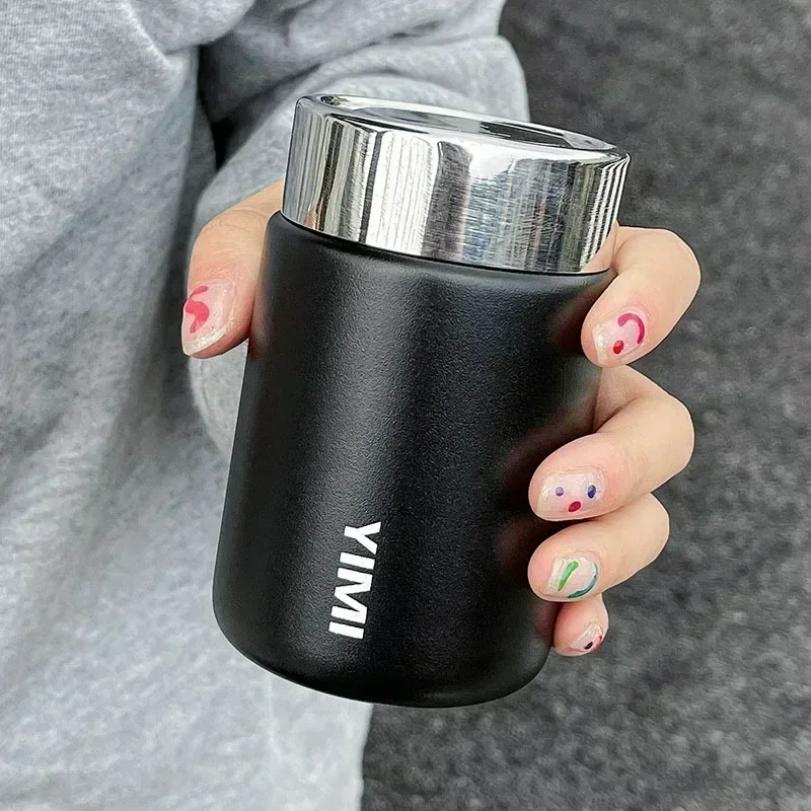 Mini thermos da 230 ml in acciaio inossidabile 316, portatile, tascabile, per caffè e tè, termico, per l'acqua.