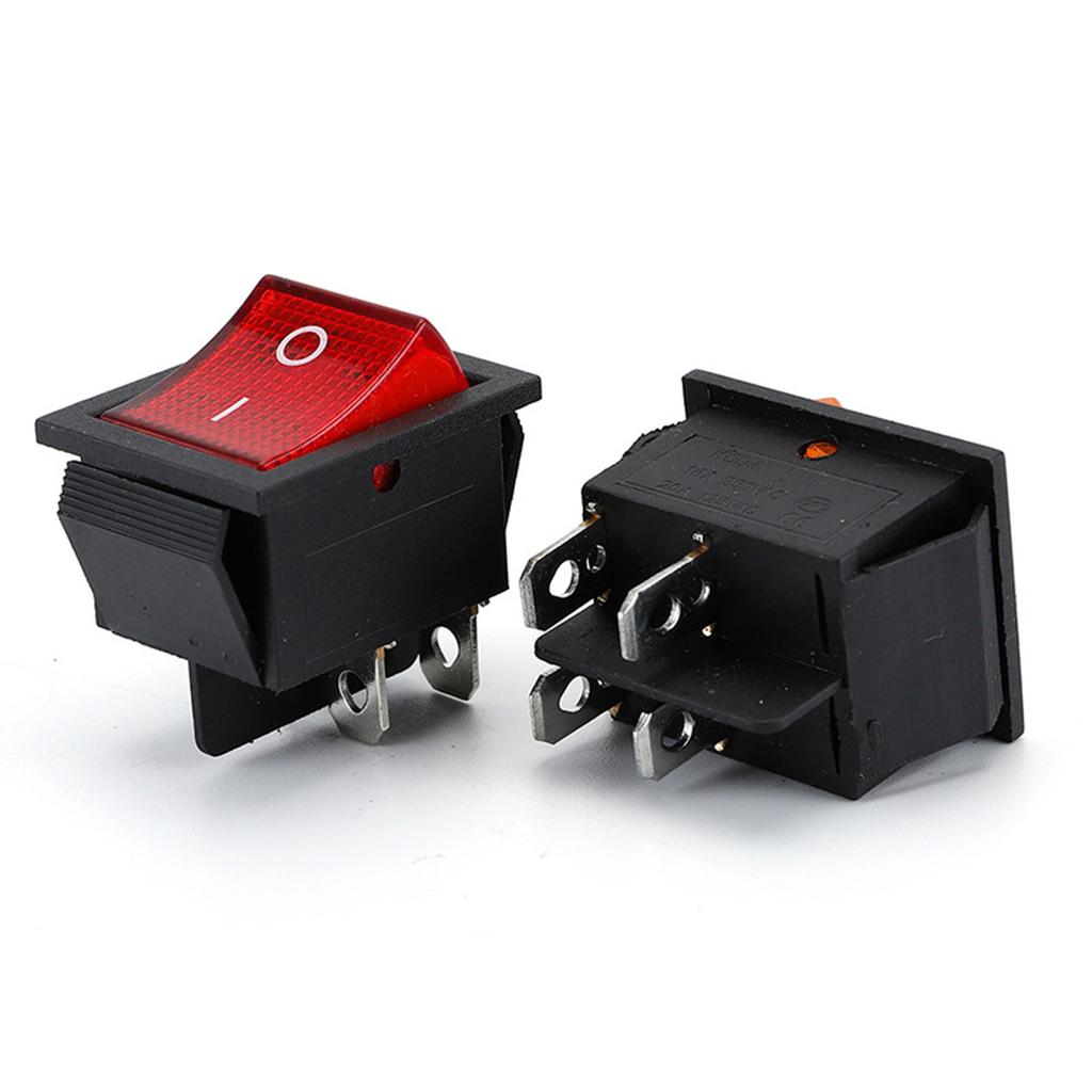 Pack Of 4 Rocker Switches With LED Indicators Light Accessory for Easy Operations In Various Electrical Circuits