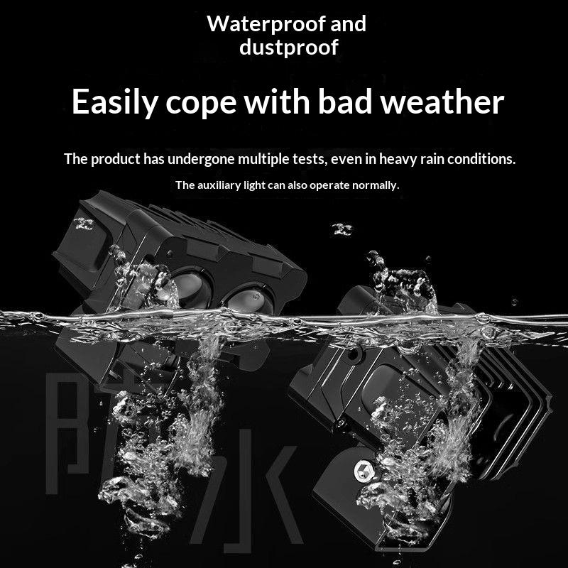 1/2Pcs Dual Color Motorcycle Headlight Fog Lamp Motorcycle Led Fog Lights Double Led Mini Driving Light