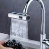 Waterfall Kitchen Faucet, Multi-functional Extendable Faucet Spout Diverter for Kitchen Sink