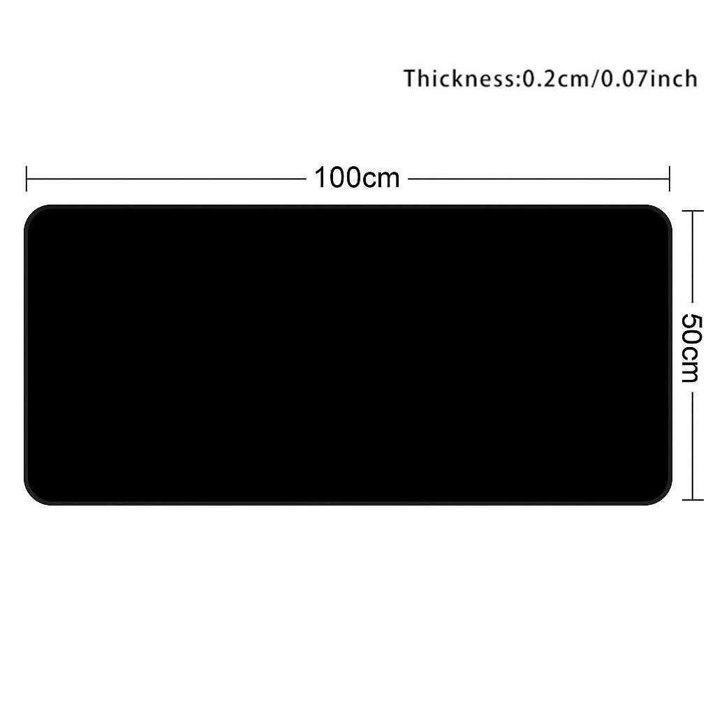 XXL Black Simple Gaming Mouse Pad Large Rubber Base Anti-slip Desk Accessories Mousepad PC Offices Gamer Keyboard Long Table Mat