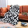 Simple Black And White Striped Blanket Corrugated Household Blanket Sofa Blanket Nap Air Conditioner Blanket Flannel Blanket