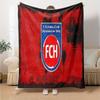 Heidenheim Crest Flannel Blanket, Soft Polyester, Modern Design, All-Season for Camping, Travel, Gifts for holidays or birthdays