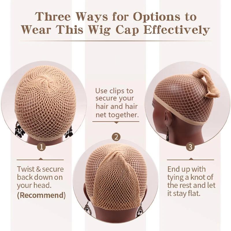 Breathable Elastic Hair Net Wig Cap with Two-End Opening for High Elasticity and Protection