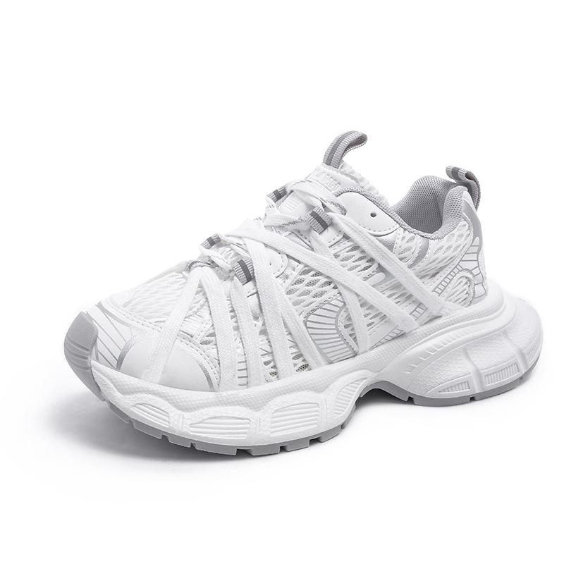 Fashion New 2025 Summer Women Platform Sneakers Thick Bottom Breathable Mesh Casual Chunky Shoes 6CM High Heel Sports Dad Shoes Woman