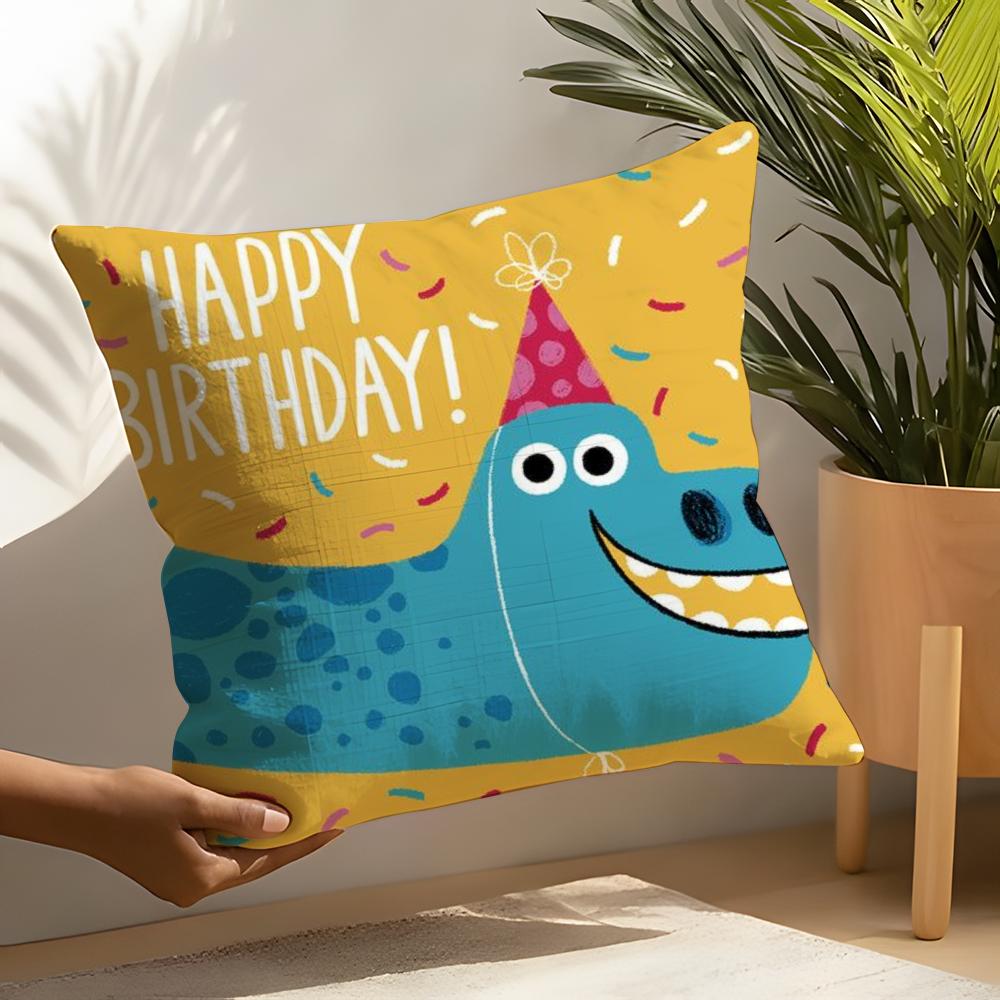Cute Cartoon Dinosaur Pillow Case Home Living Room Decoration Linen Pillow Cases Cushion Cover