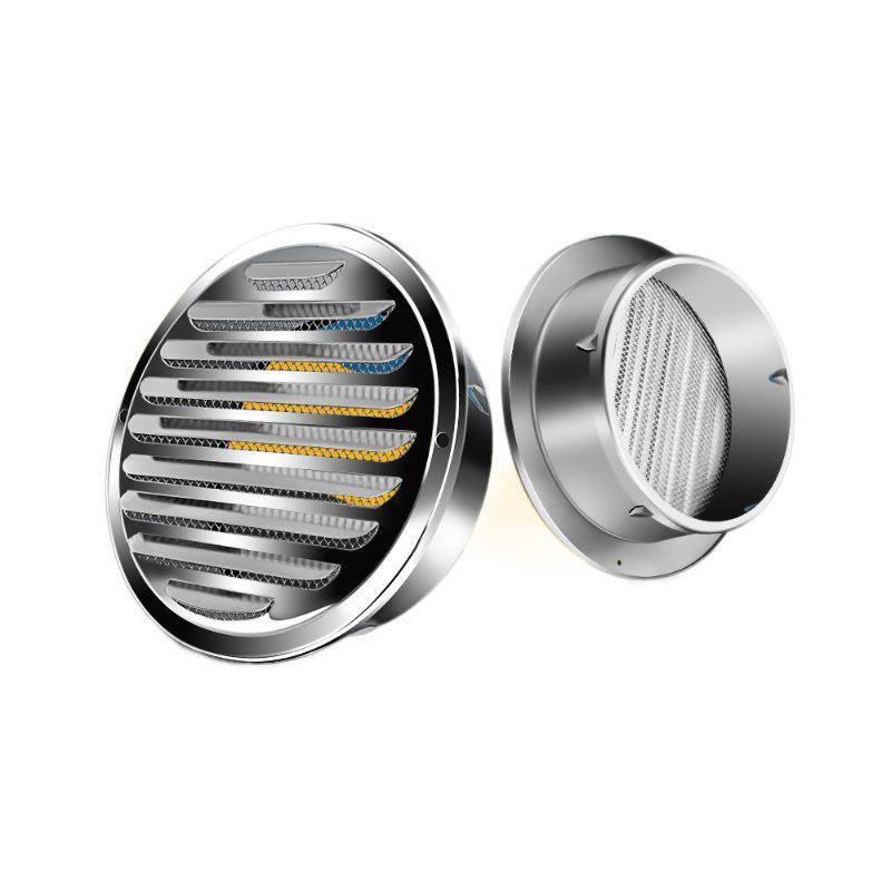 Stainless Steel Round Rainproof Vent Cap Grille Louver for Exhaust and Ventilation