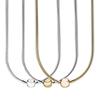 Original Moments Lobster Ball Clasp Smooth Snake Chain Necklace For 925 Sterling Silver Bead Charm Europe Diy Jewelry